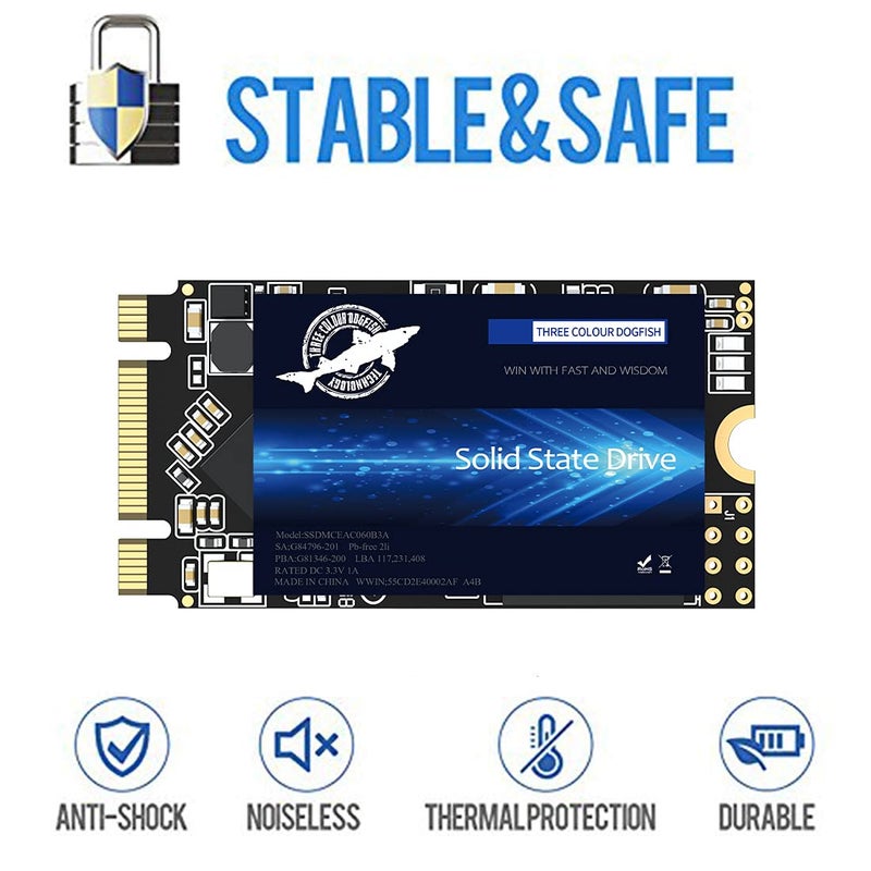 THREE COLOUR DOGFISH Dogfish SSD M.2 2242 128GB Unit?a Stato Solido Interne Interno Internal Integrata Solid State Drive Disk Laptop Hard Drive M2 (M.2 2242 128GB) - Image 5